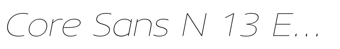 Core Sans N 13 Exp Thin Italic